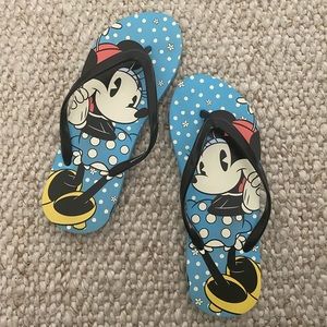 Disney Minnie Mouse flip flops - worn once